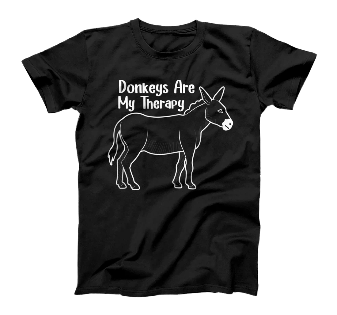 Donkeys Are My Therapy Ironic Baby Donkey T-Shirt, Women T-Shirt