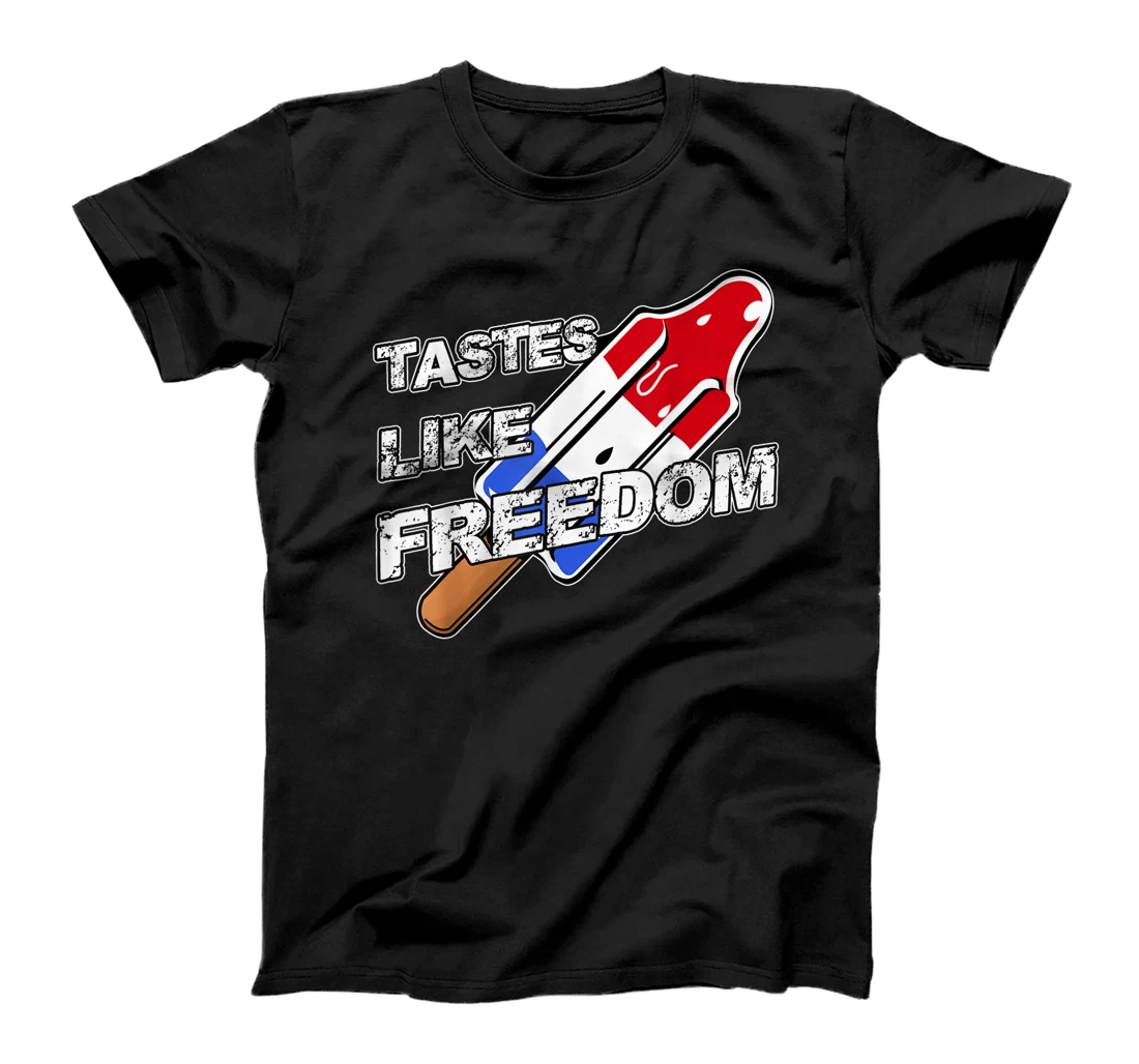 Personalized Tastes Like Freedom, Funny Summer Popsicle 4th of July Retro T-Shirt, Kid T-Shirt and Women T-Shirt