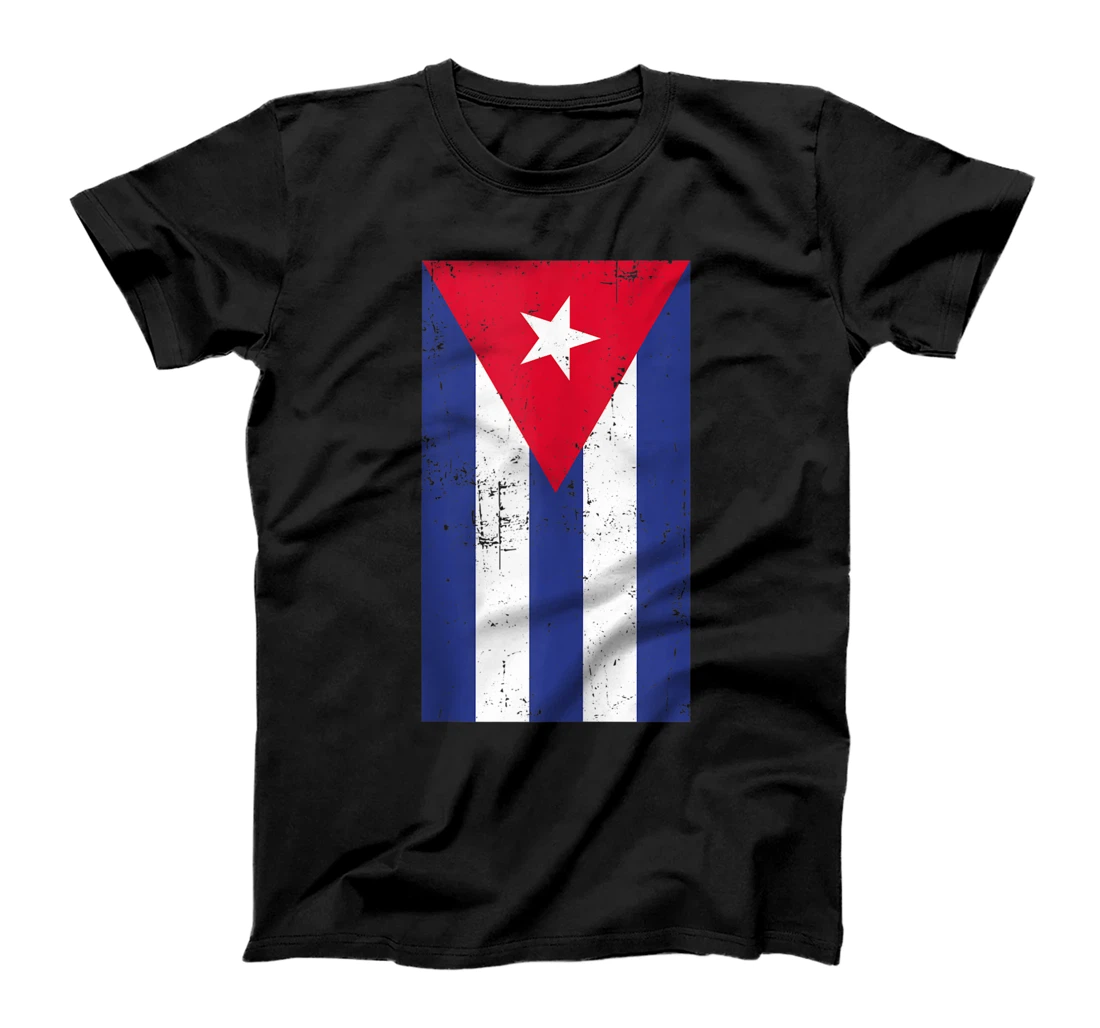 Republic of Cuba Caribbean Havana Distressed Flag T-Shirt, Women T-Shirt