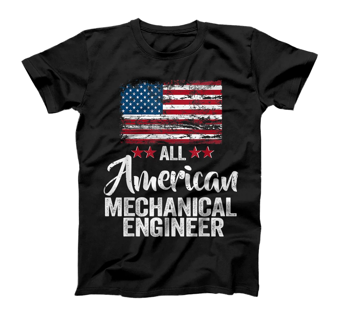 All American Mechanical Engineer 4th of July Family Matching T-Shirt, Kid T-Shirt and Women T-Shirt