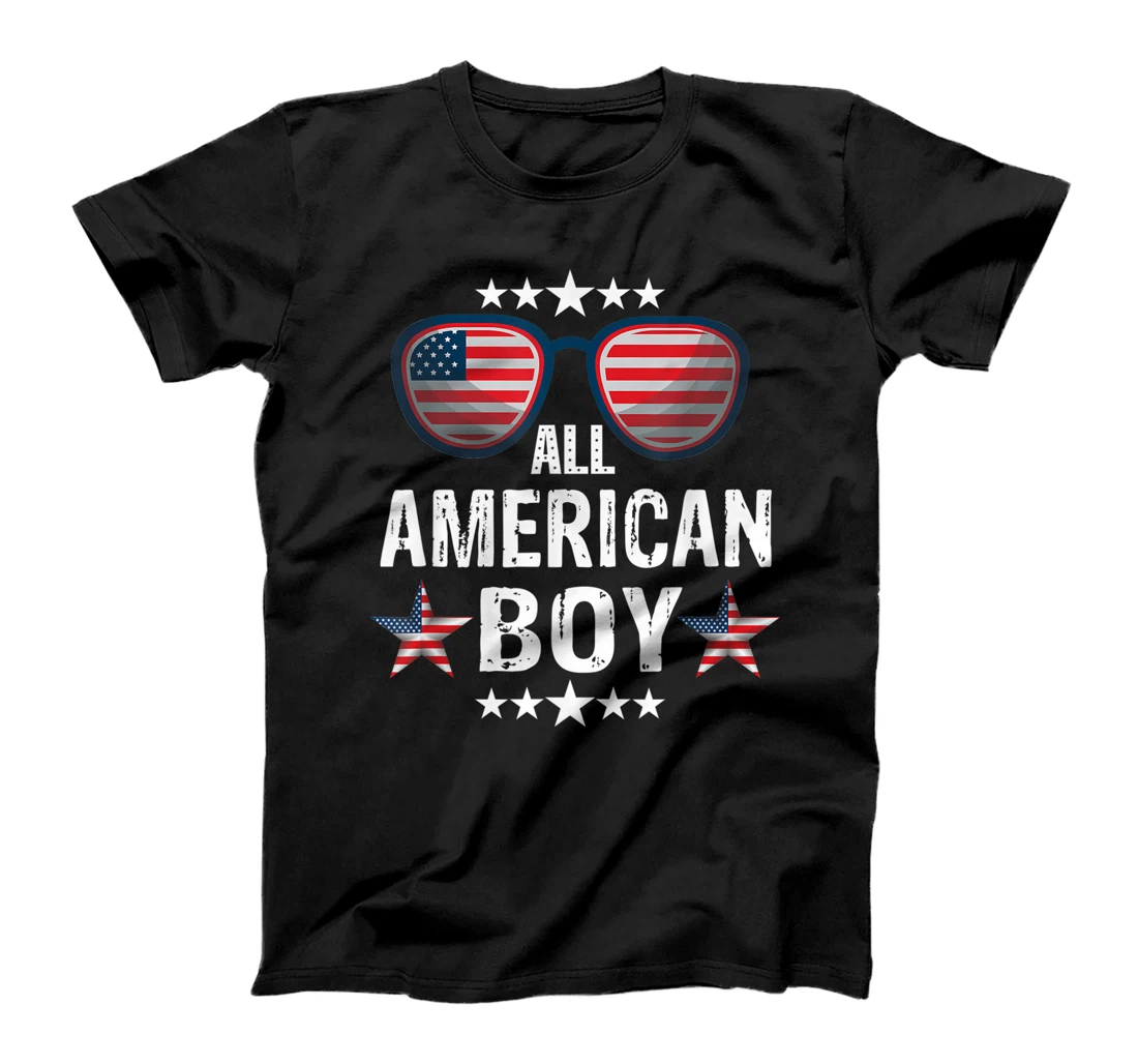 All American Boy 4th of July Sunglasses Family Matching Gift T-Shirt, Kid T-Shirt and Women T-Shirt