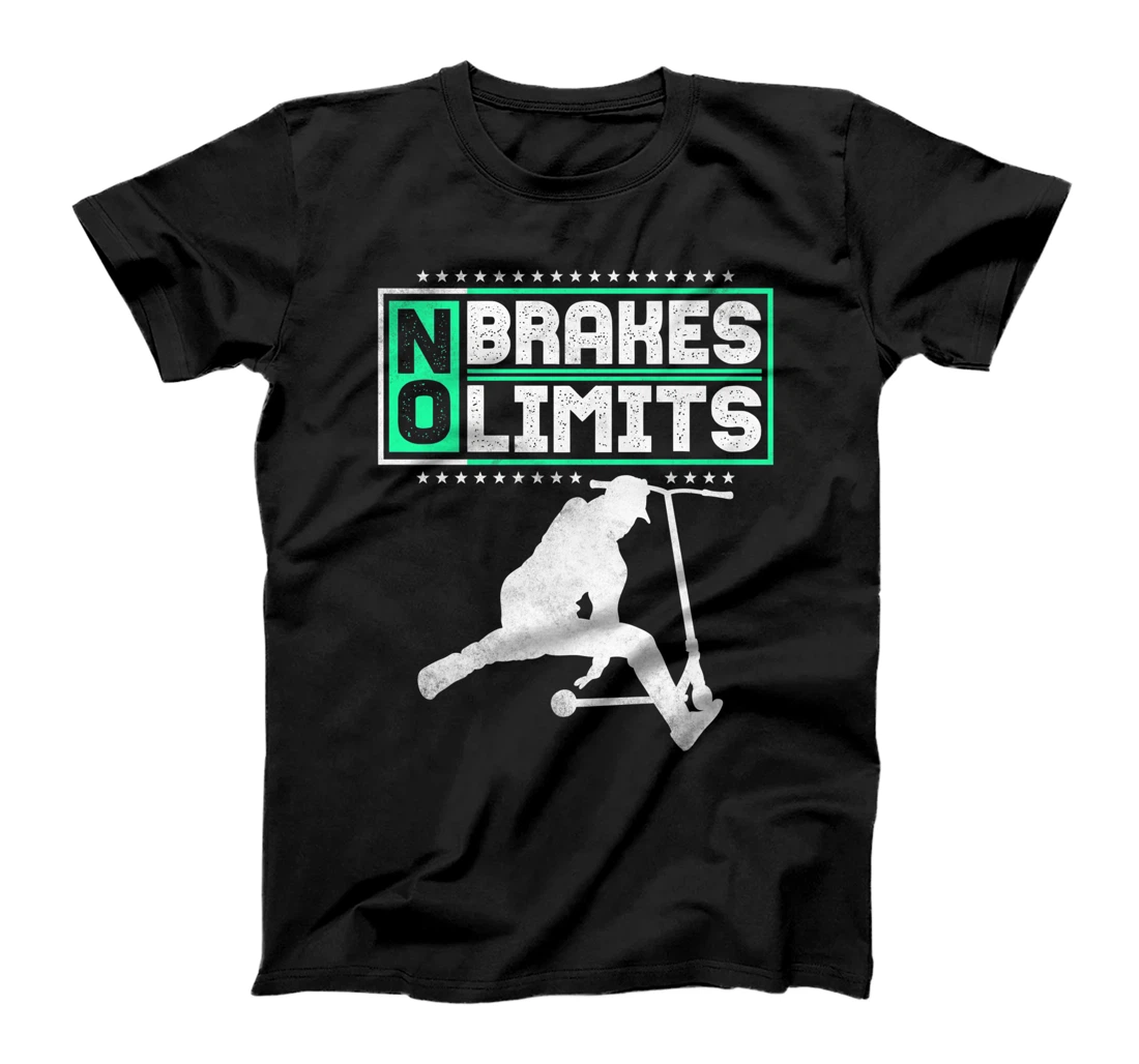 No Brakes No Limits, Kick Scooter T-Shirt, Kid T-Shirt and Women T-Shirt