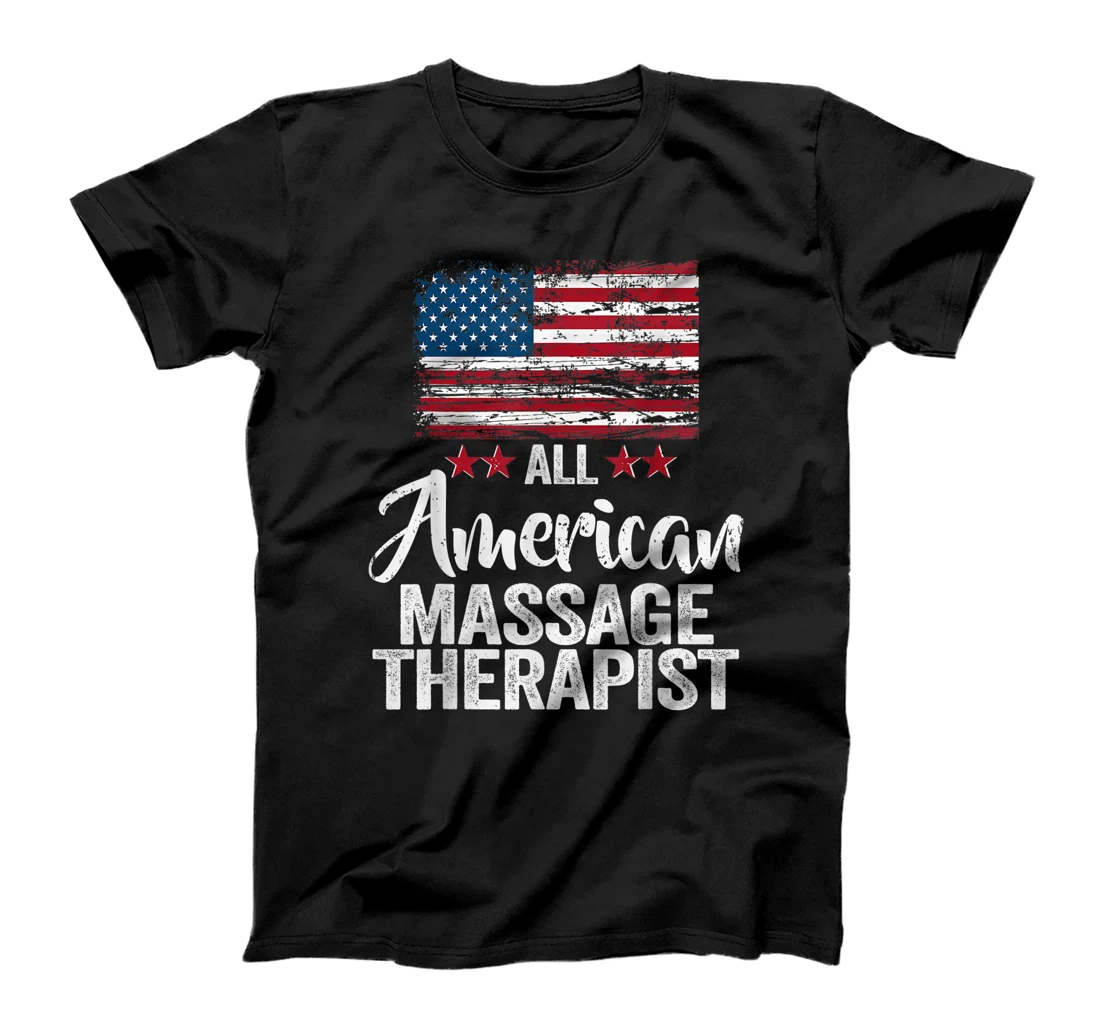 All American Massage Therapist 4th of July Family Matching T-Shirt, Kid T-Shirt and Women T-Shirt