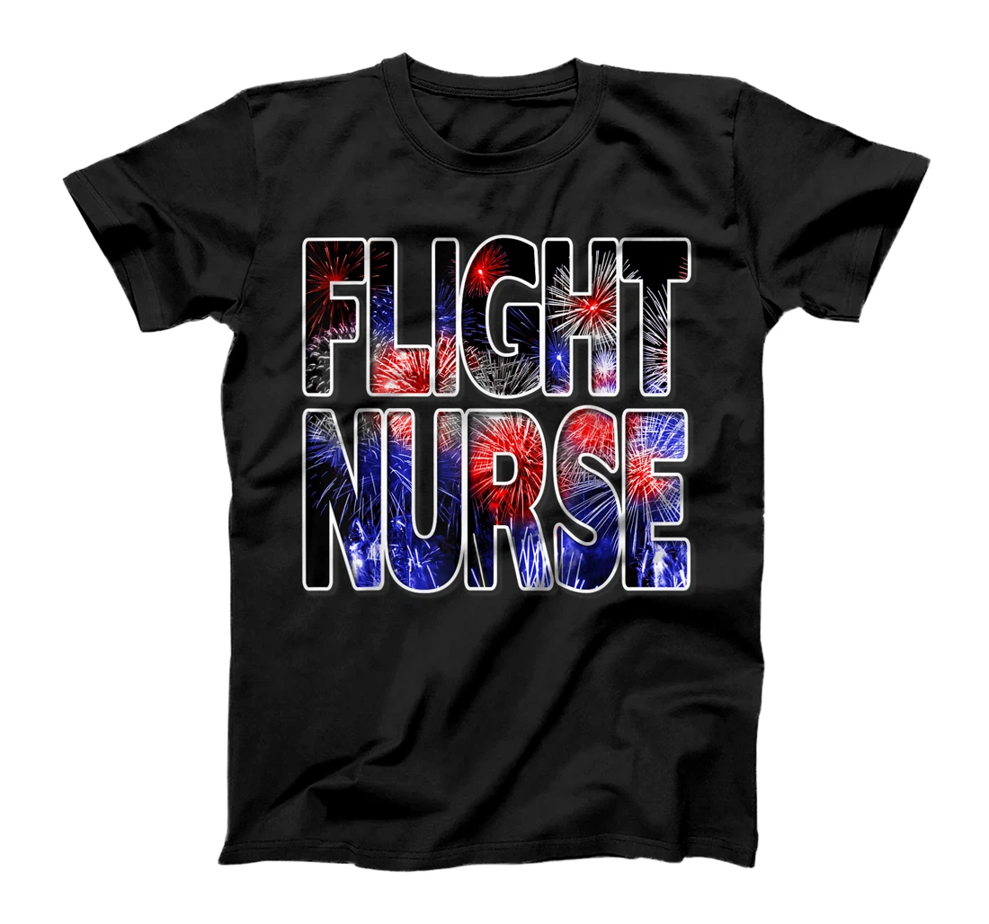 Womens Nurses July 4th Fireworks Patriotic Flight Nurse T-Shirt, Kid T-Shirt and Women T-Shirt