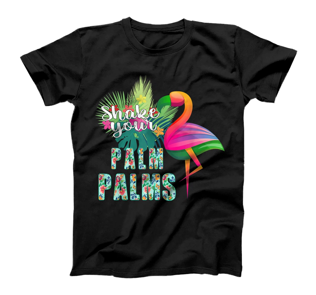 Shake Your Palm Palms Summer Break Beach Palm Tree Flamingo T-Shirt, Women T-Shirt