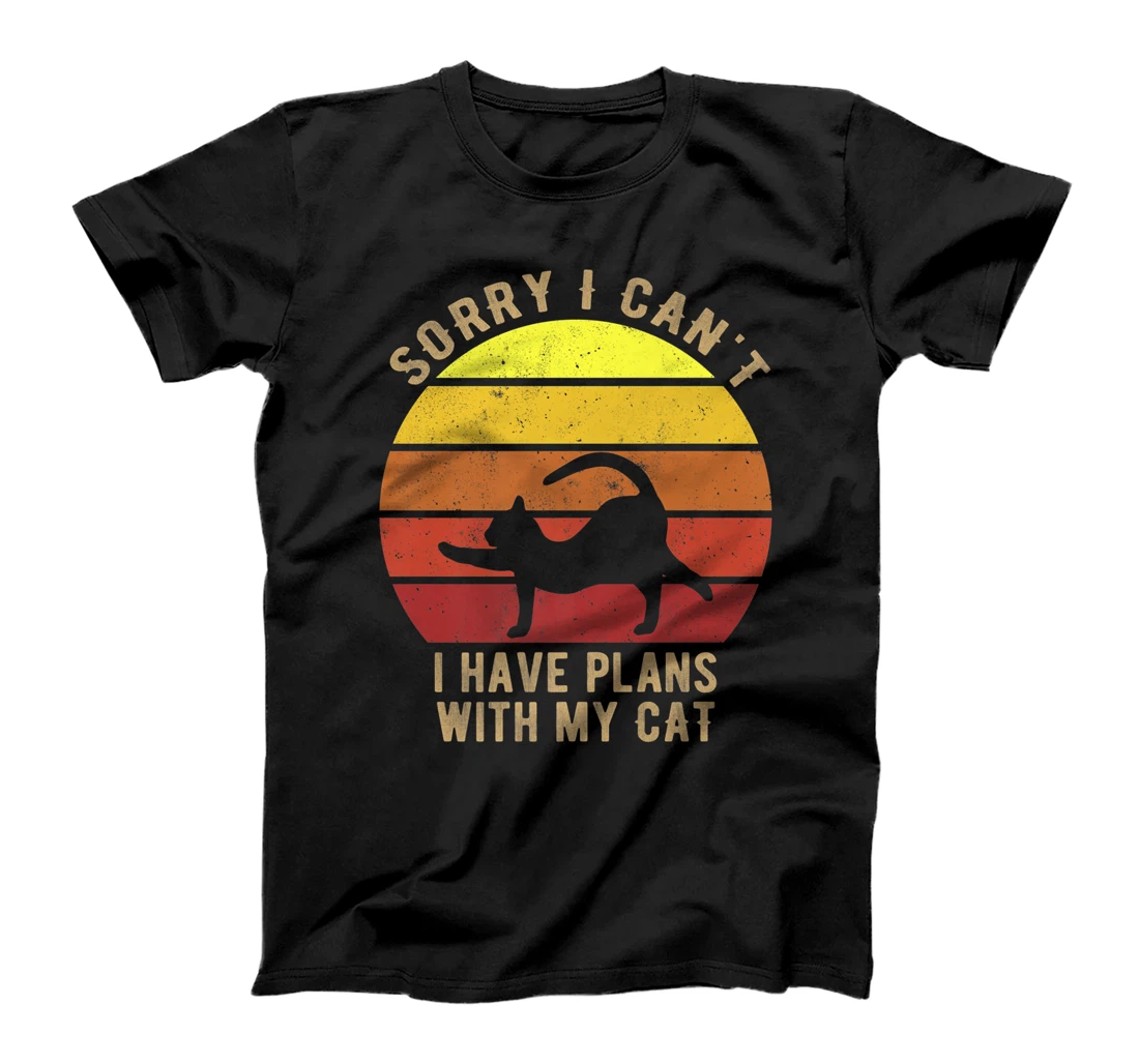 Sorry I Can't I Have Plans With My Cat Funny Yoga Meditation T-Shirt, Kid T-Shirt and Women T-Shirt