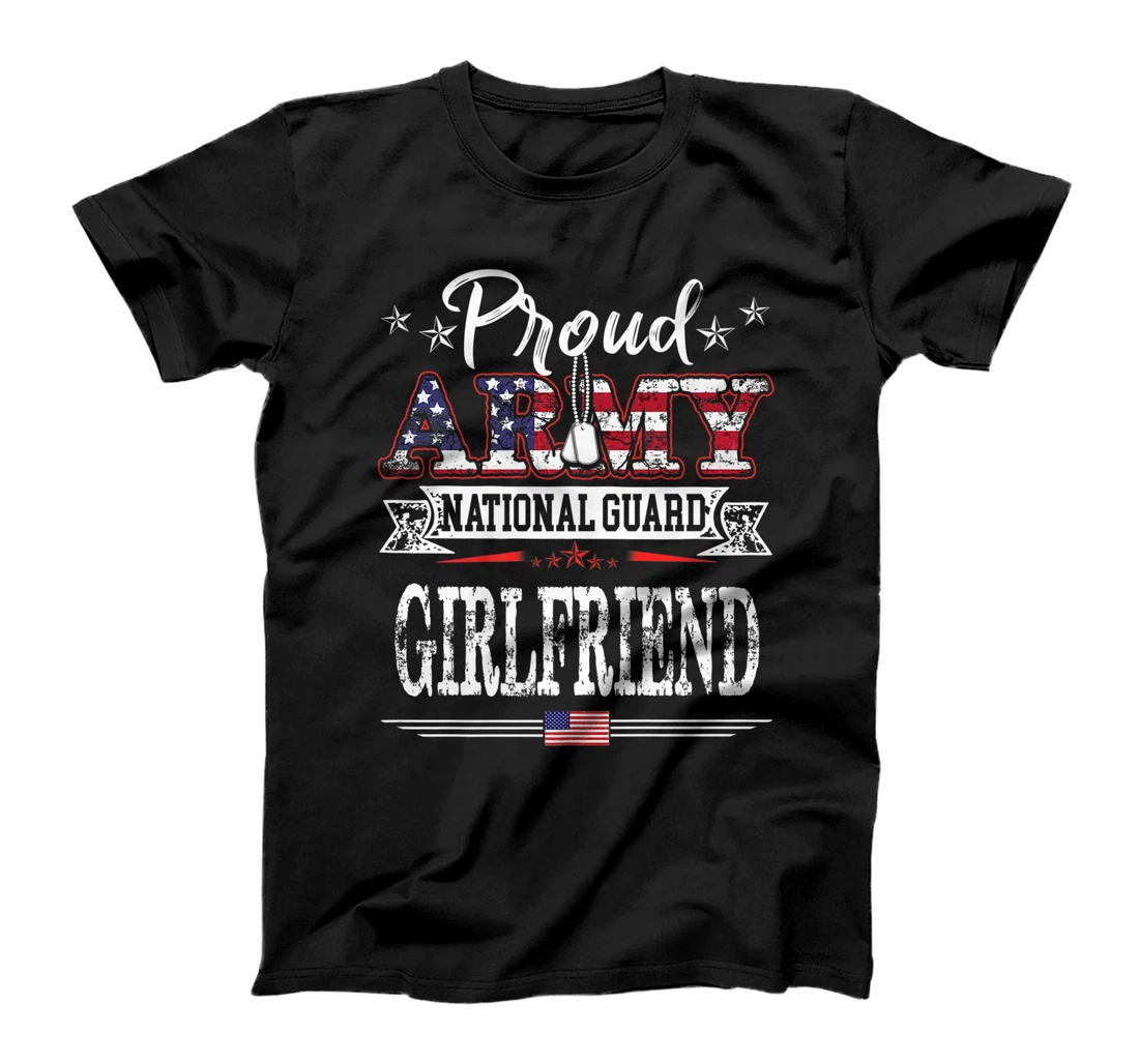 Proud Army National Guard Girlfriend Shirt U.S. Patroitc T-Shirt, Women T-Shirt