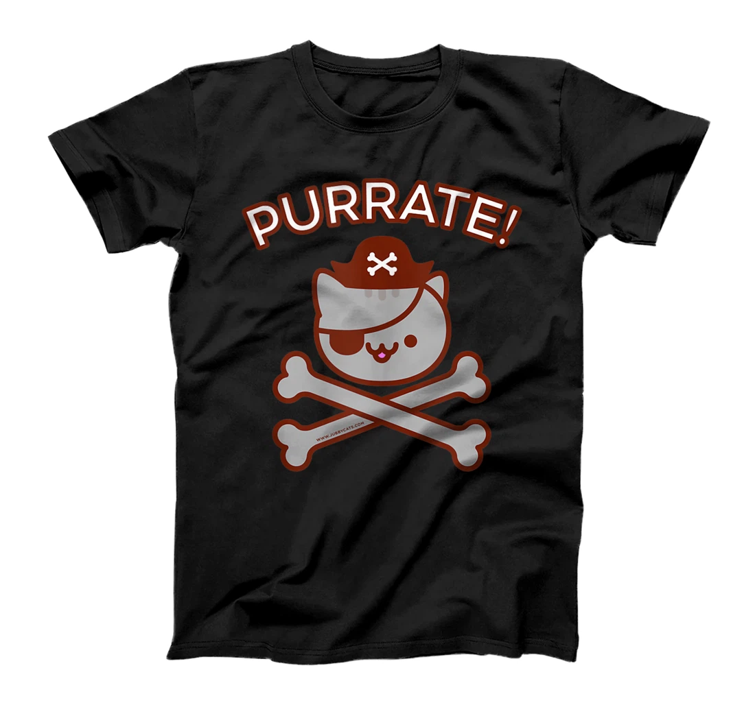 PURRATE! Funny Cat Pirate Pun T-Shirt, Women T-Shirt