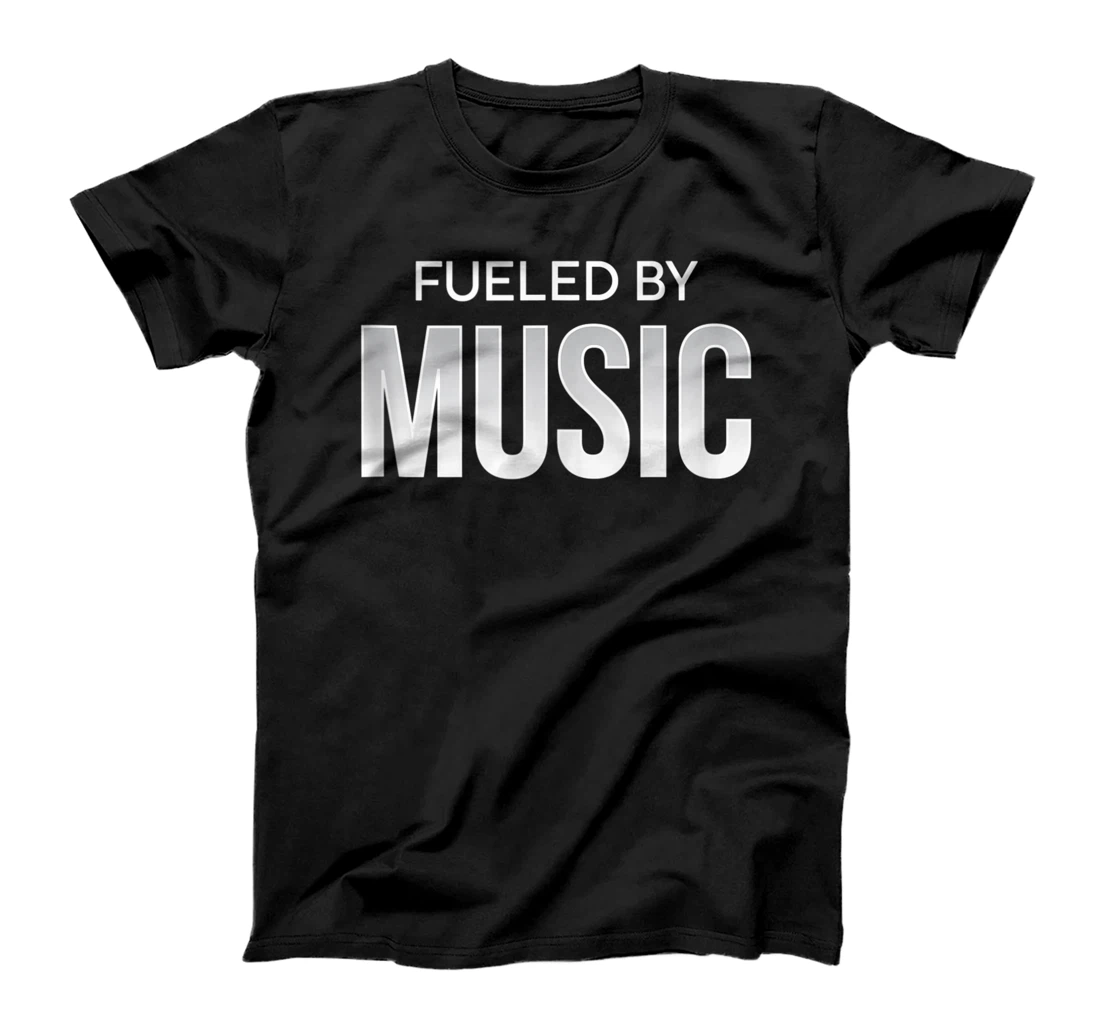 Fueled By Music Inspirational Motivational Gym T-Shirt, Women T-Shirt