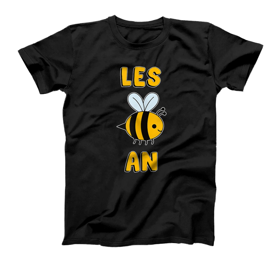 LGBT T-Shirt, Women T-Shirt - Les Bee An Funny Gay Lesbian Pride Bee Emoji T-Shirt, Women T-Shirt