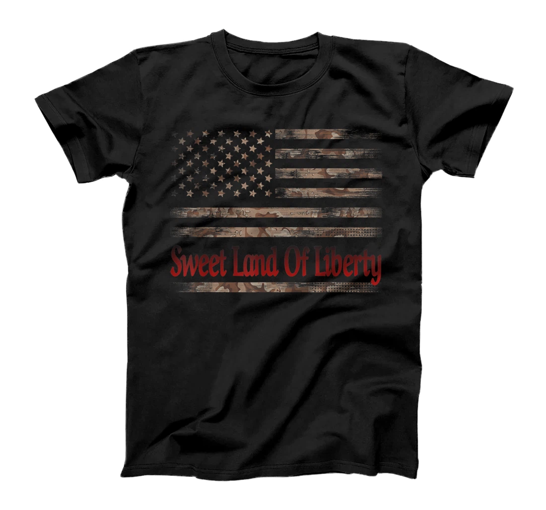 Independence Day Sweet Land Of Liberty Vintage Us Flag T-Shirt, Kid T-Shirt and Women T-Shirt