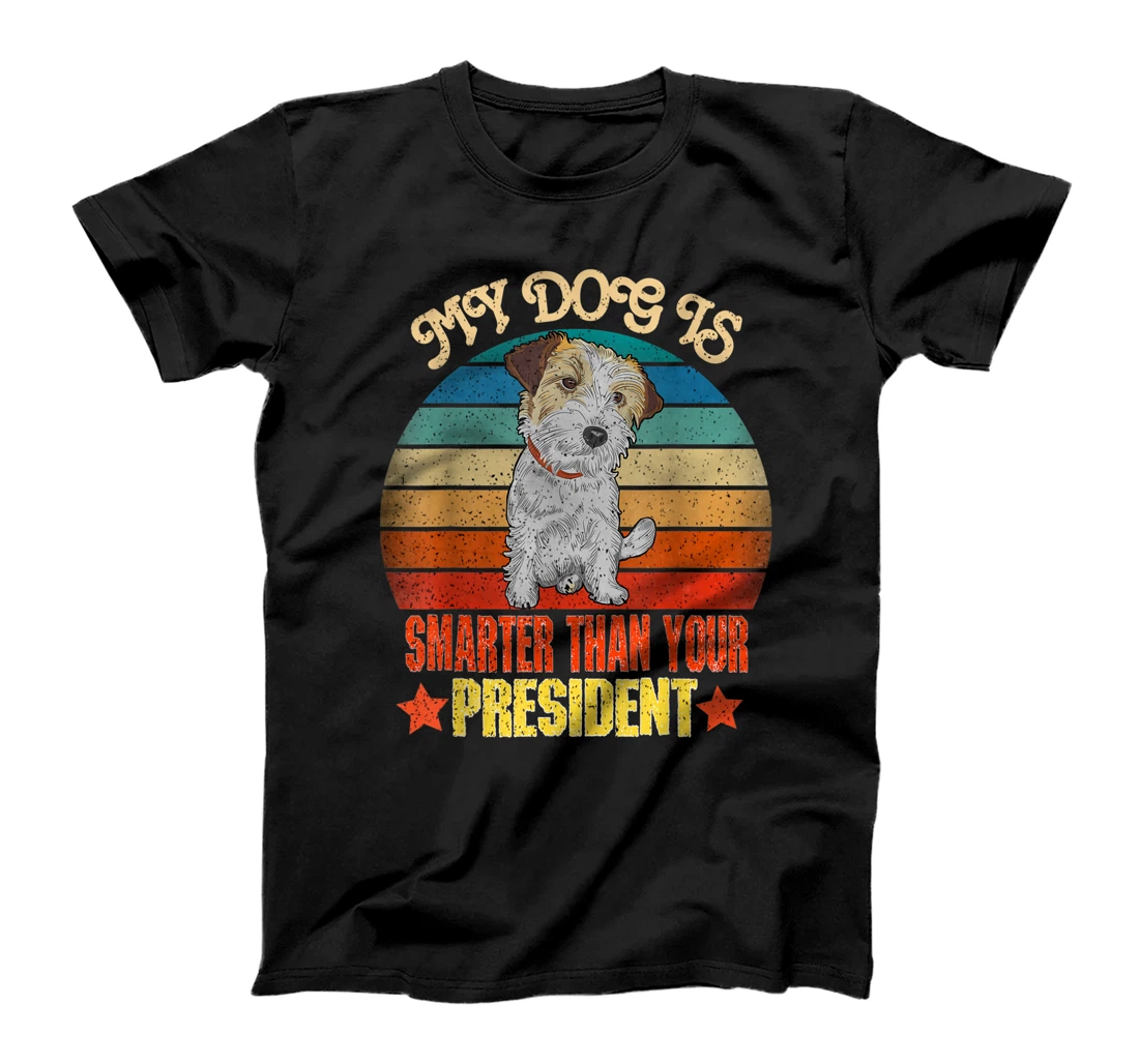 Vintage Retro dog- My Dog Is SMARTER THAN YOUR president T-Shirt, Women T-Shirt