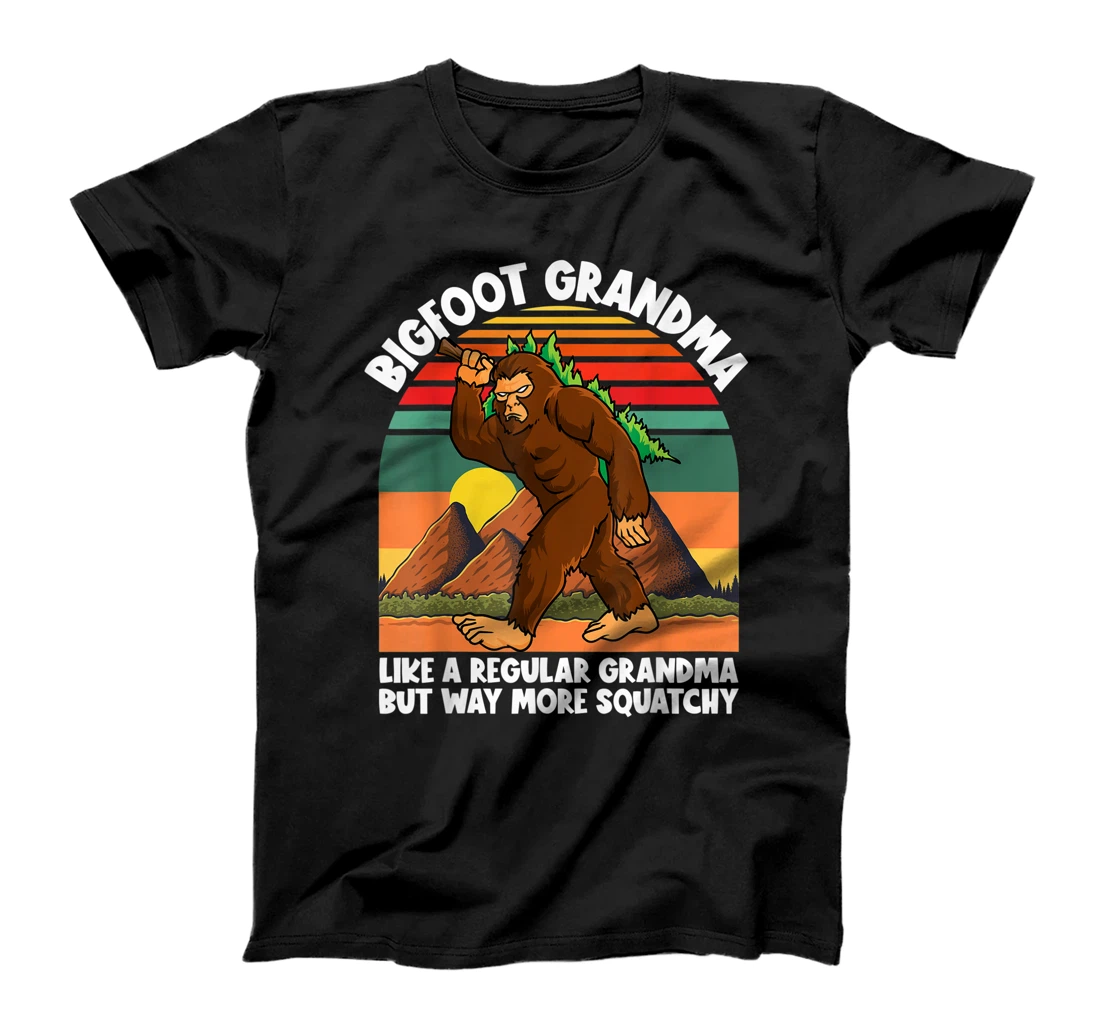 Bigfoot Grandma Retro Sunset Squatchy Sasquatch Grandmother T-Shirt, Kid T-Shirt and Women T-Shirt