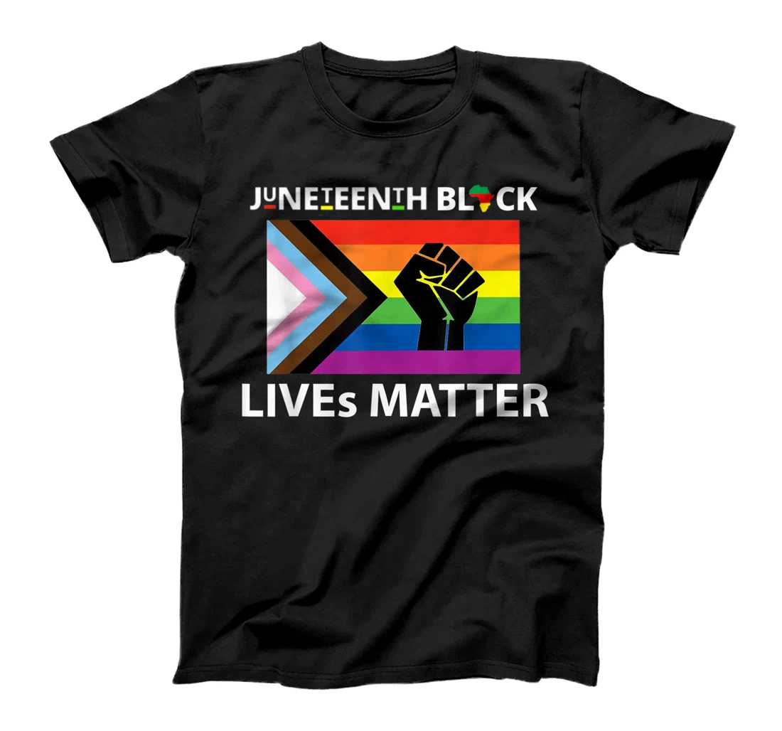Personalized Lesbian Juneteenth Black Lives Matter LGBT Rainbow Pride T-Shirt, Kid T-Shirt and Women T-Shirt