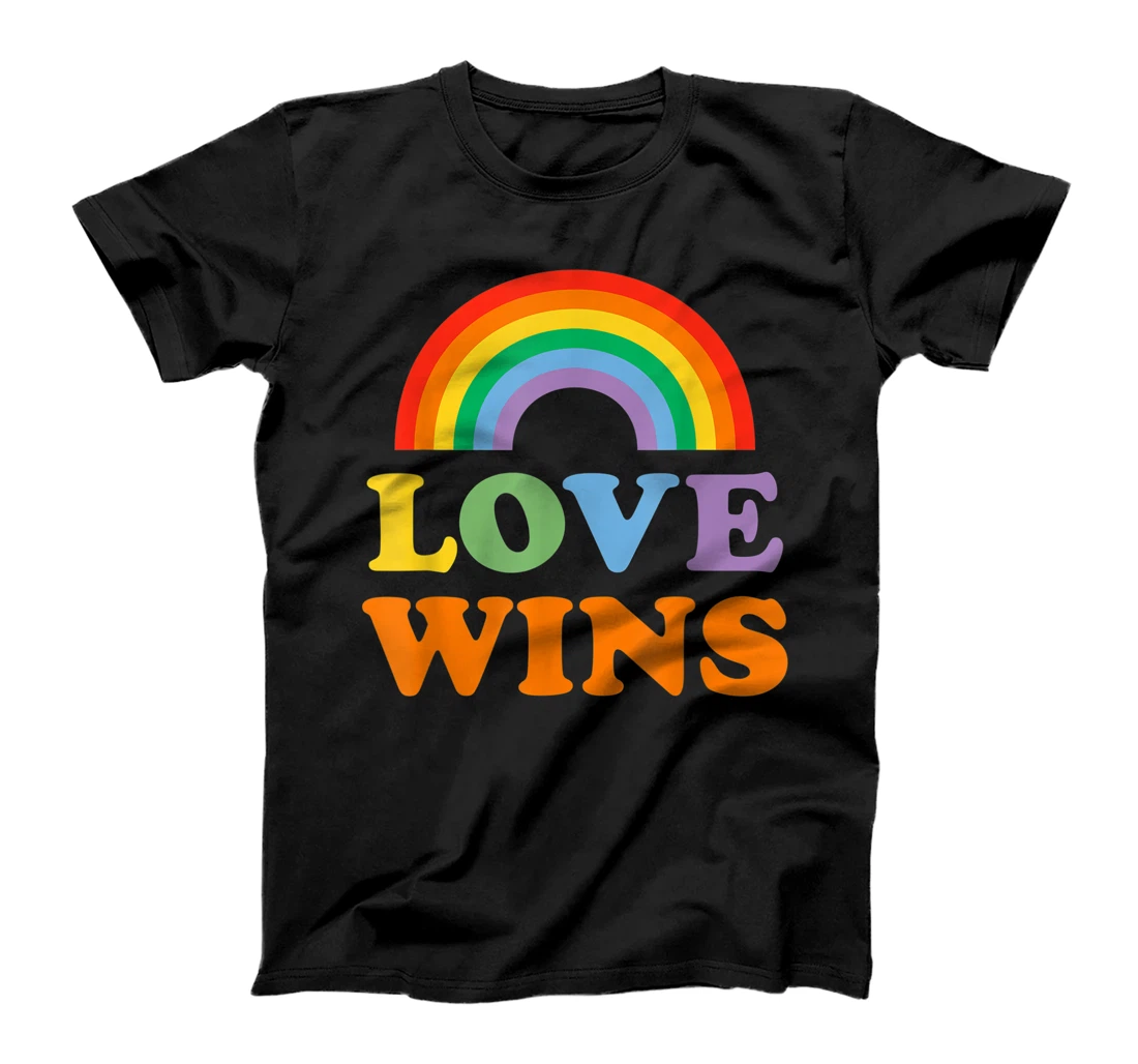 Personalized Love Wins Gay Pride Rainbow Lgtb T-Shirt, Women T-Shirt