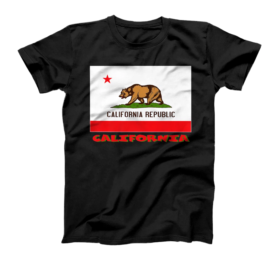 Personalized Womens California USA Flag Souvenir T-Shirt, Kid T-Shirt and Women T-Shirt