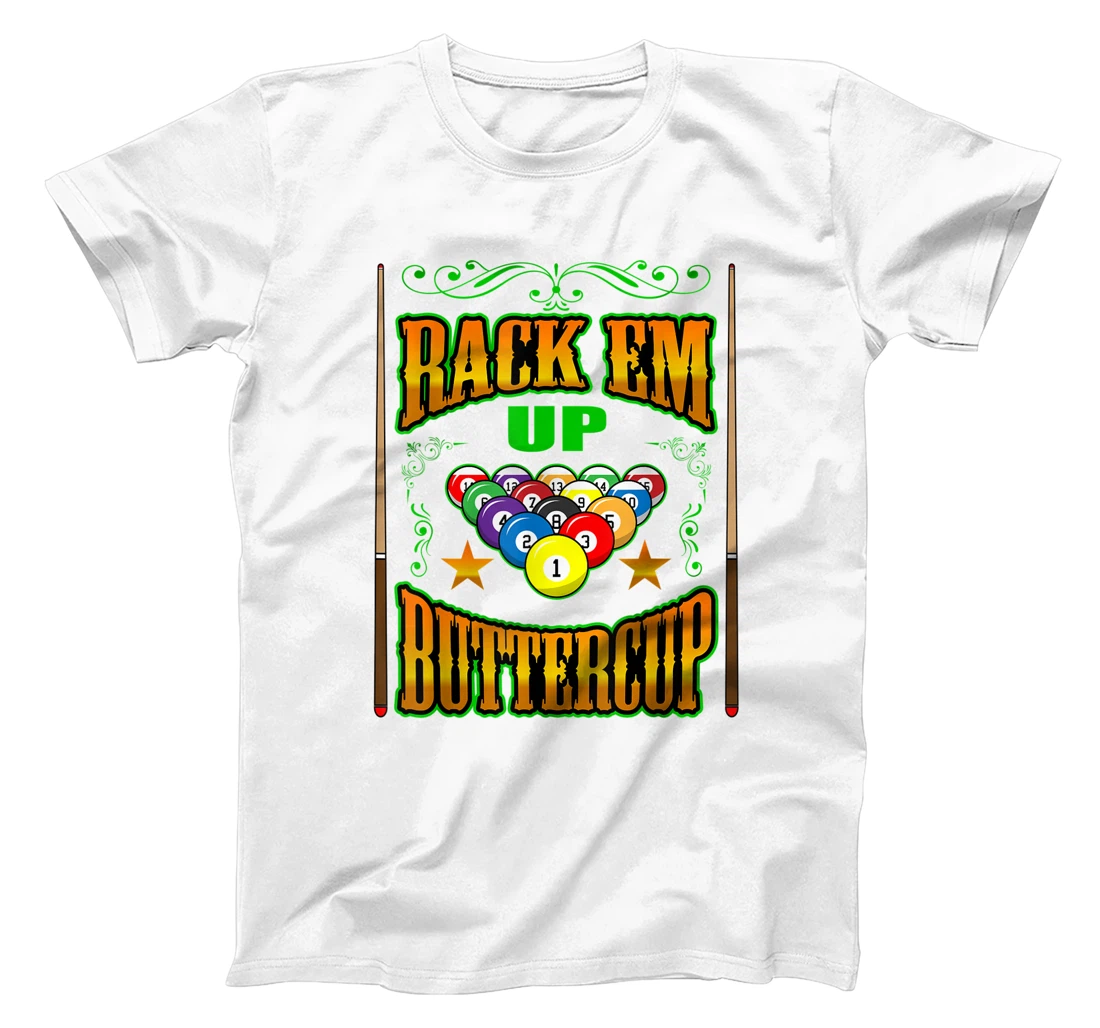 Personalized Billiards Pool Player Rack Em Up Buttercup T-Shirt, Kid T-Shirt and Women T-Shirt