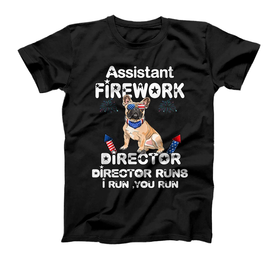 4th Of July Boys French Bulldog Assistant Fireworks Director T-Shirt, Women T-Shirt