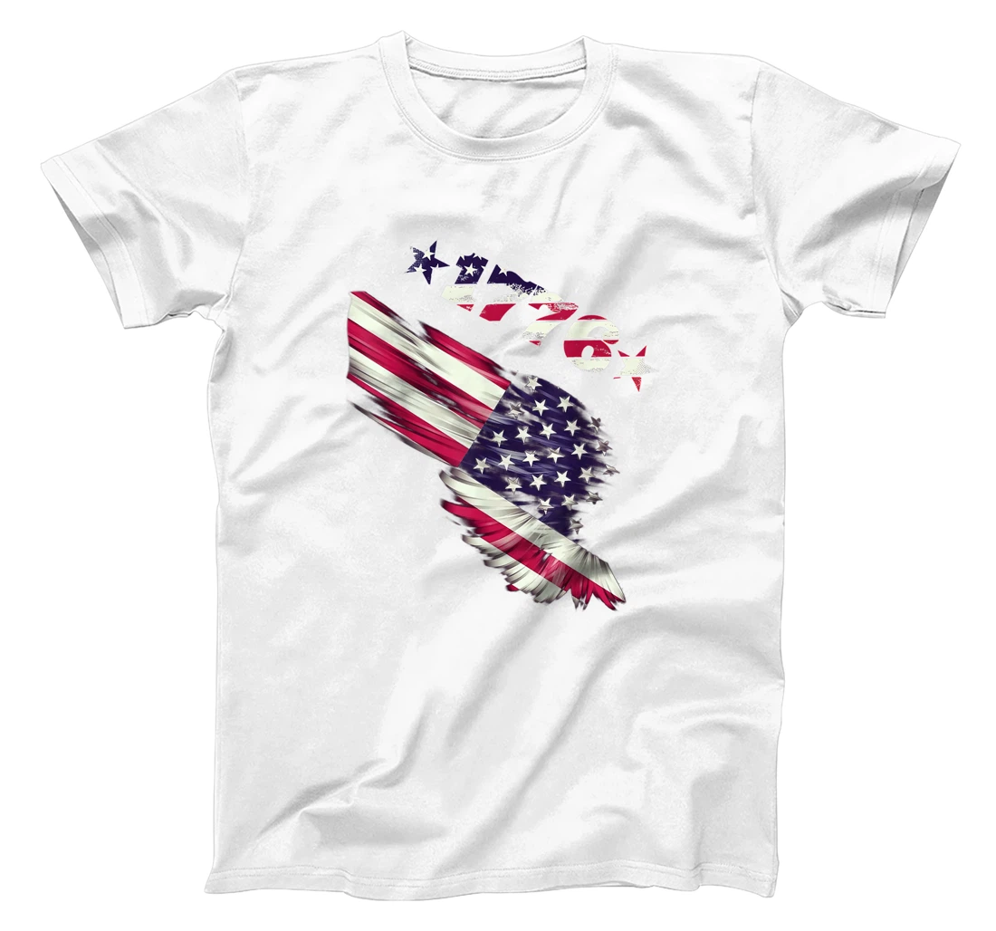 US Happy Independence Day 4th July Flag Eagle tshirt T-Shirt, Women T-Shirt