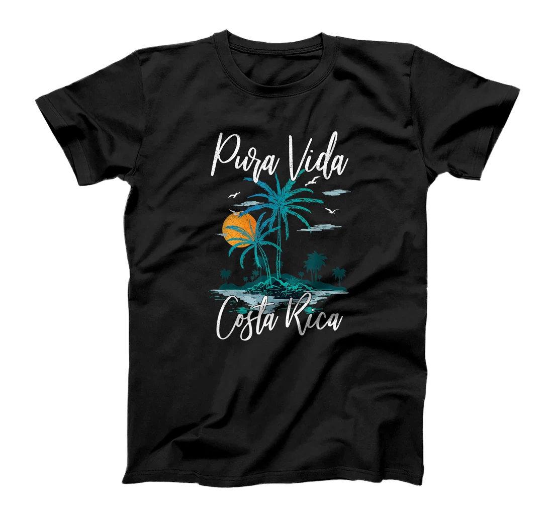 Family Vacation Retro Sunset Costa Rica Pura Vida Beach T-Shirt, Kid T-Shirt and Women T-Shirt