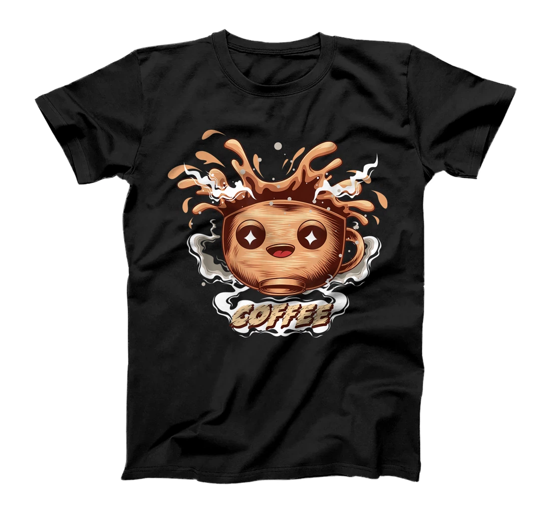 Funny Japanese Otaku Kawaii Coffee Cup T-Shirt, Women T-Shirt