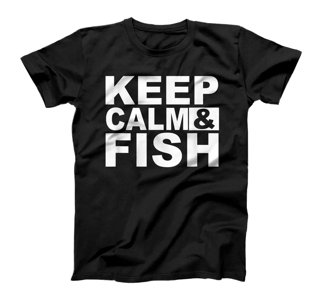 Personalized Keep Calm And Fish - Funny Fishing T-Shirt, Kid T-Shirt and Women T-Shirt