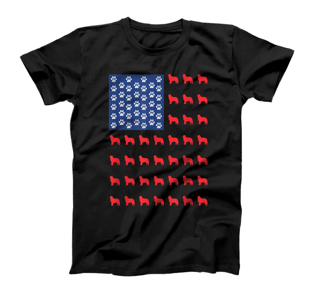 Personalized Bernese Mountain Dog American Flag 4th Of July T-Shirt, Kid T-Shirt and Women T-Shirt