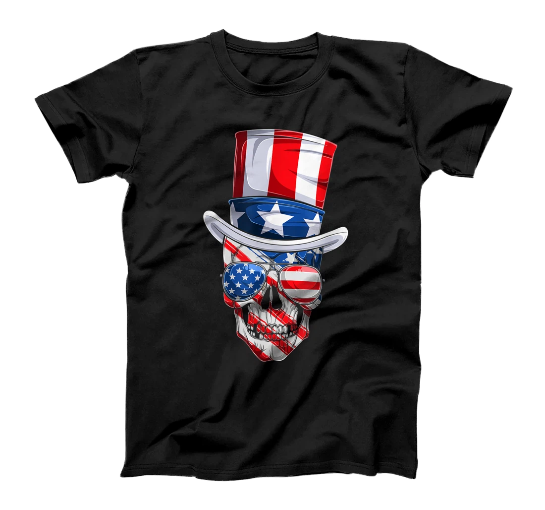 Personalized Dabbing Uncle Sam Skeleton Dab For Freedom 4th of July Skull T-Shirt, Women T-Shirt