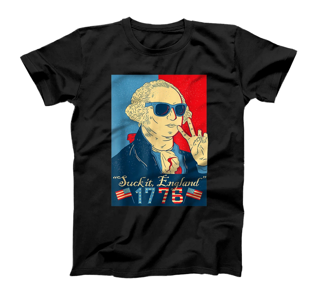 Personalized 4th of July Suck It England George Washington 1776 T-Shirt, Women T-Shirt