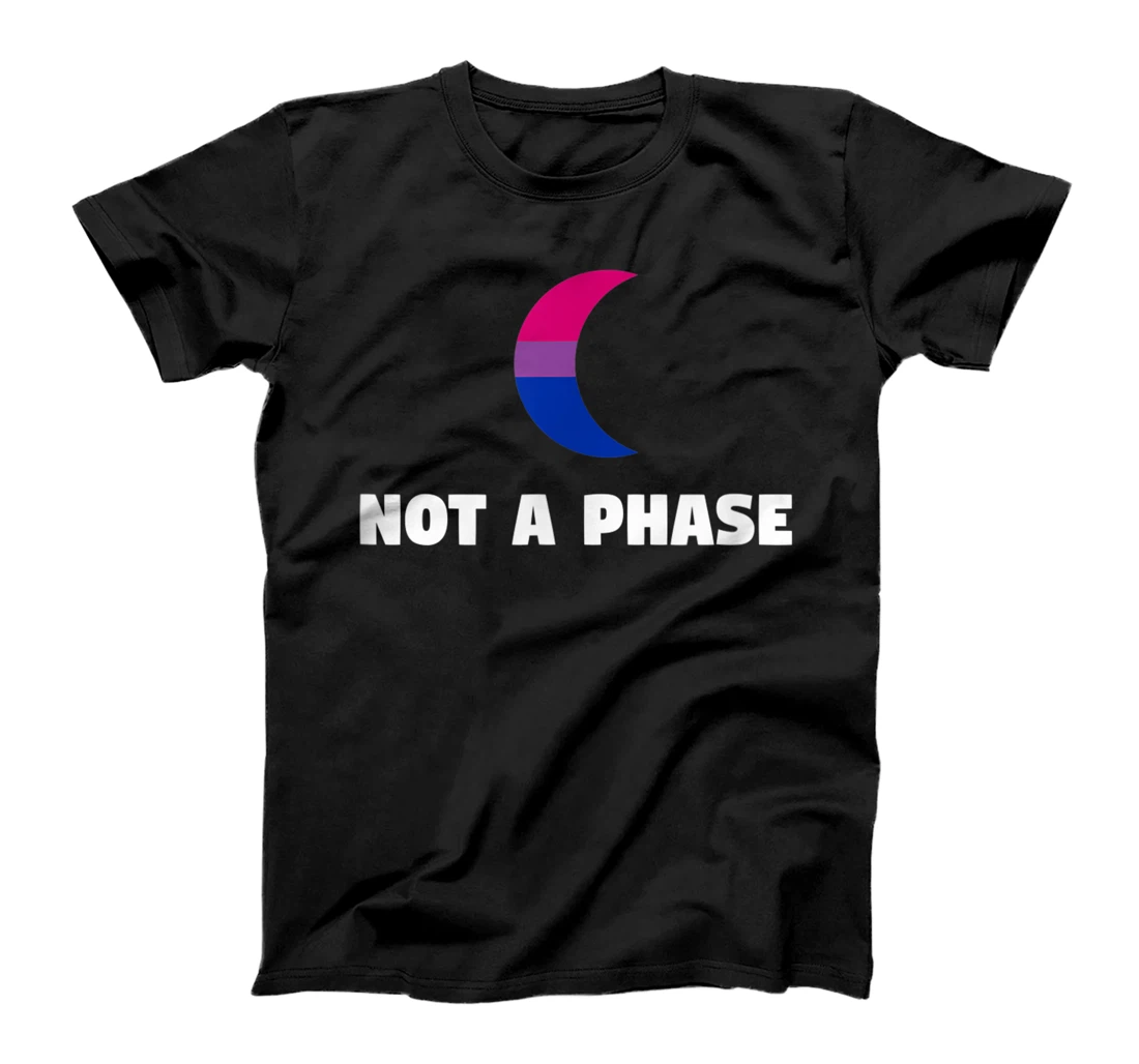 Personalized Not A Phase Moon Luna Bisexual Flag Bi Pride Month LGBT Art T-Shirt, Women T-Shirt