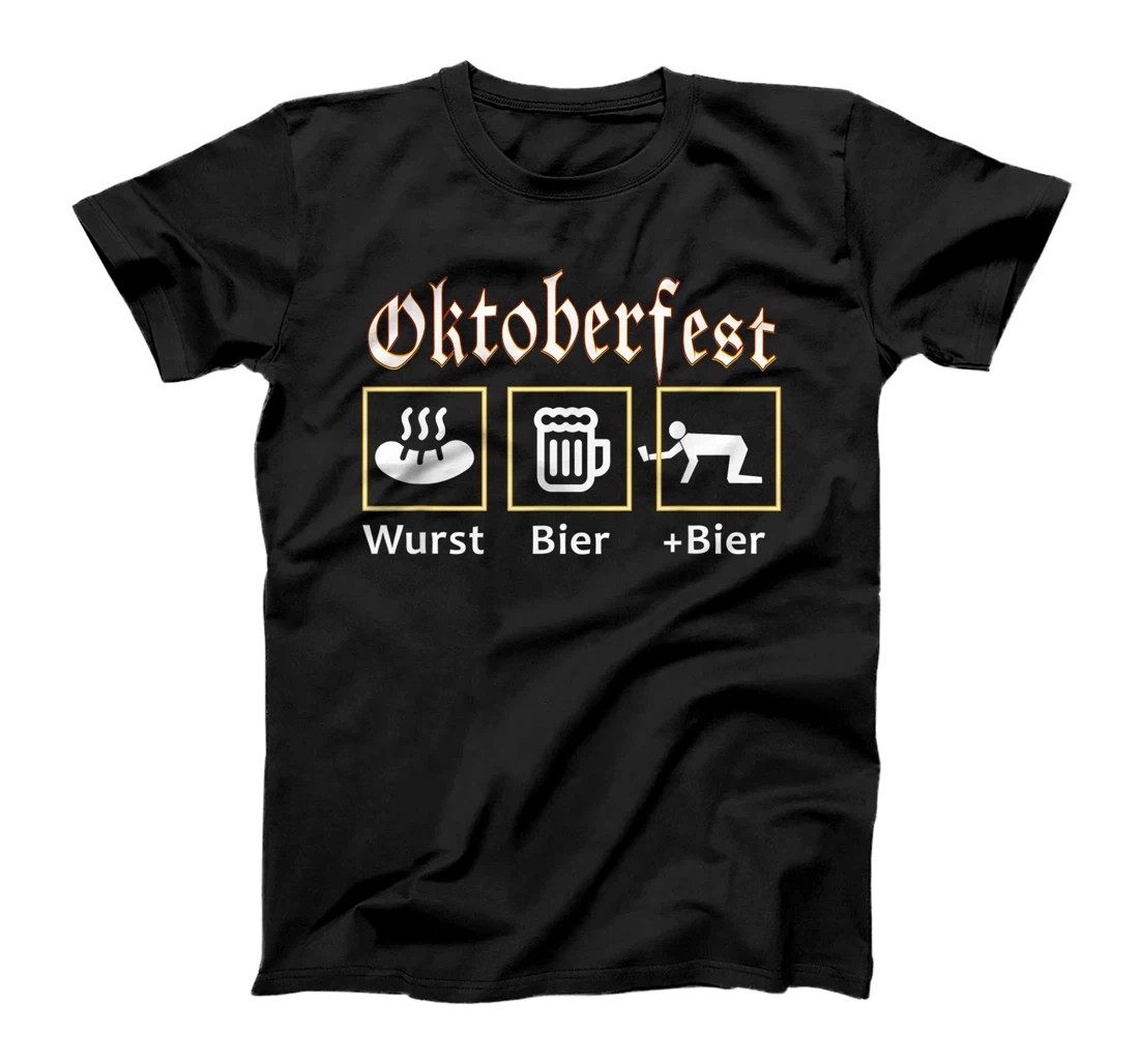 Personalized Funny Wurst Bier and More Bier Oktoberfest Activity T-Shirt, Women T-Shirt
