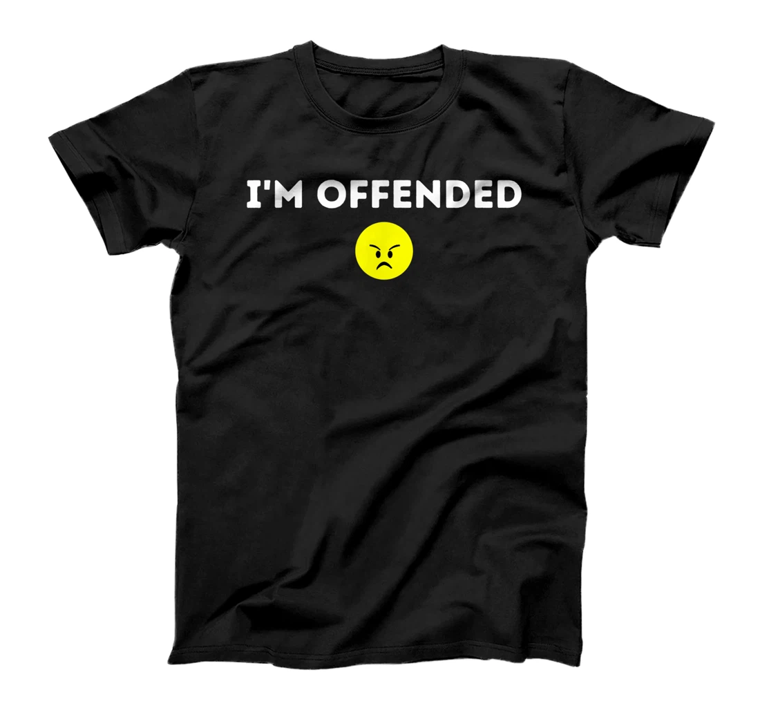 Personalized I'm Offended Shirt Im Offended Yellow Angry Emoji Face Tee T-Shirt, Women T-Shirt