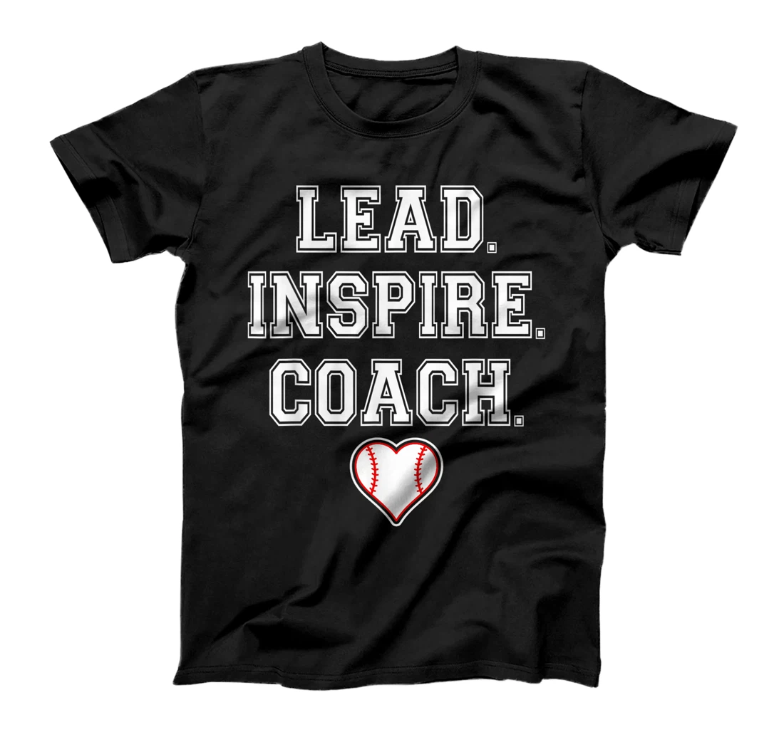 Personalized Lead Inspire Coach Baseball Coaches Thank You Appreciation T-Shirt, Women T-Shirt