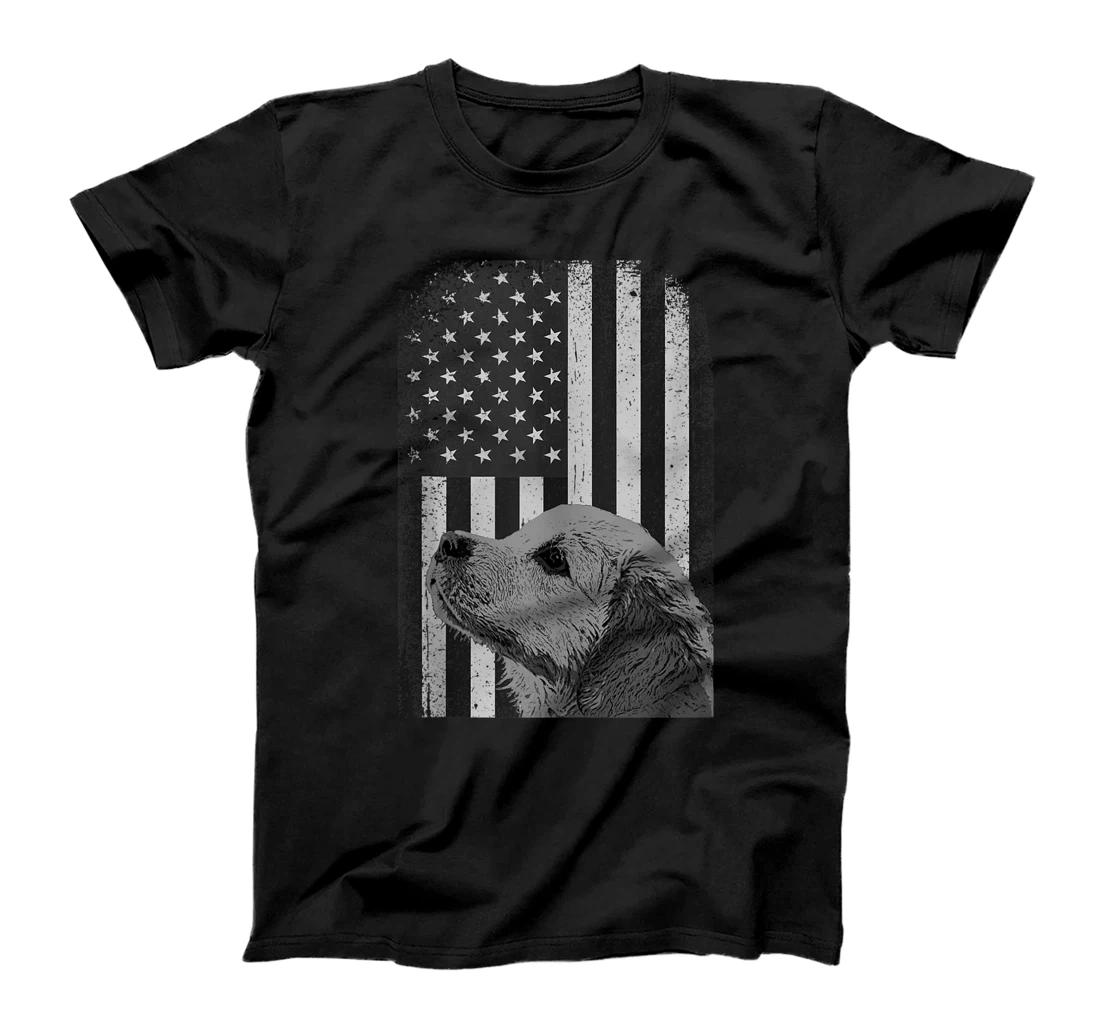 Golden Retriever 4th of July - American Flag T-Shirt, Women T-Shirt