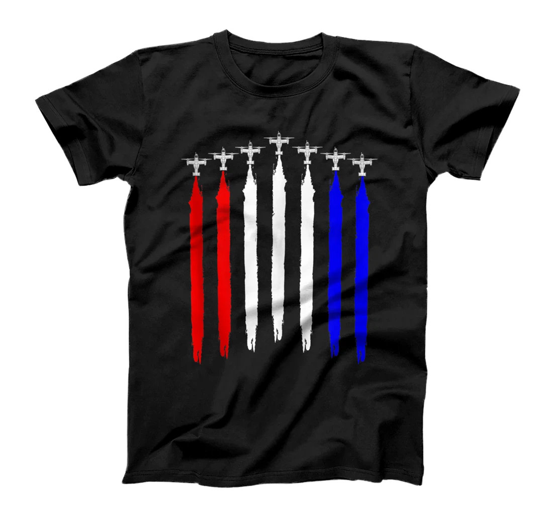 V-22 Osprey Helicopter Red White Blue Contrails Osprey T-Shirt, Women T-Shirt