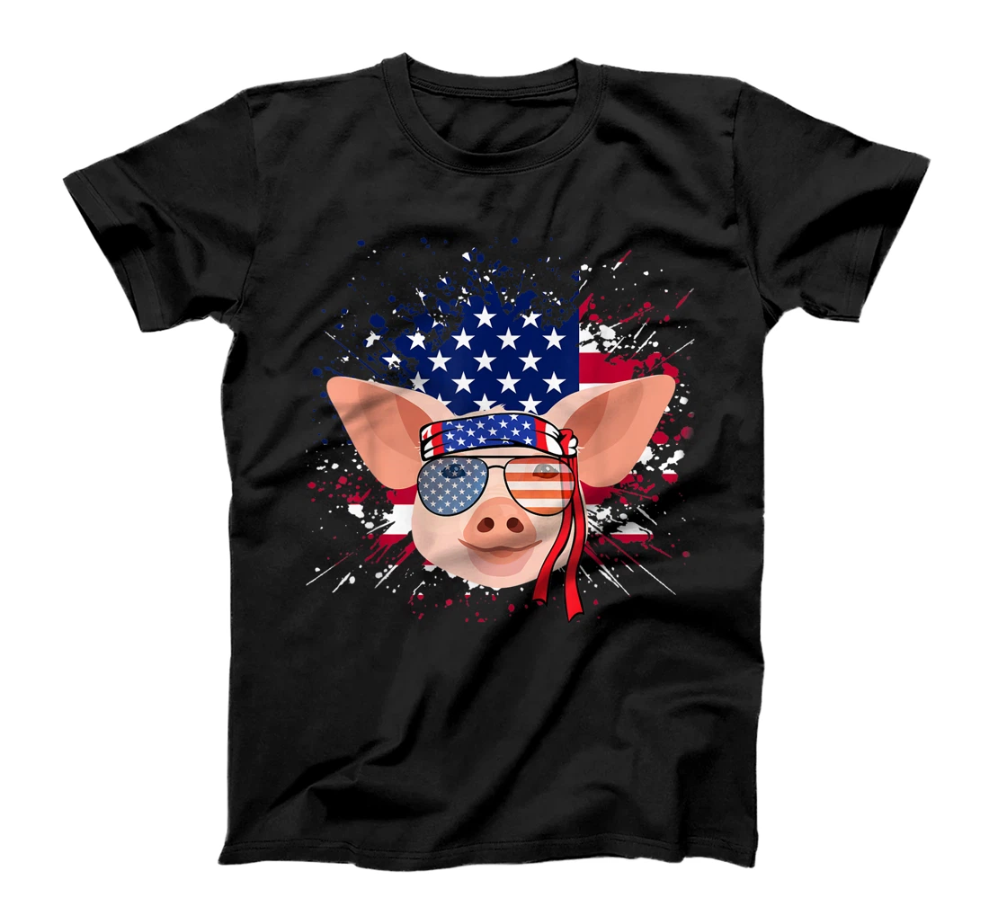 Independence Day Pig 4th of July Independence Day T-Shirt, Women T-Shirt