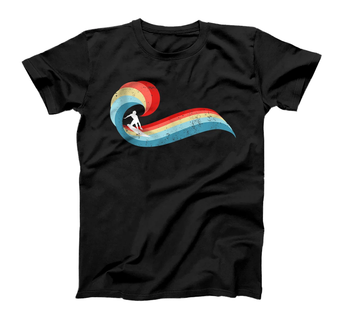 Vintage Surfing Wave Retro Surfer T-Shirt, Women T-Shirt