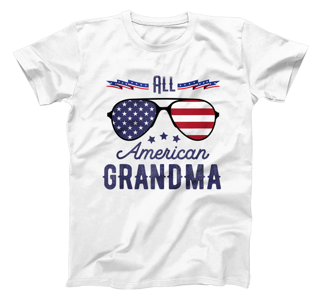 All American Grandma 4th Of July Sunglasses T-Shirt, Women T-Shirt