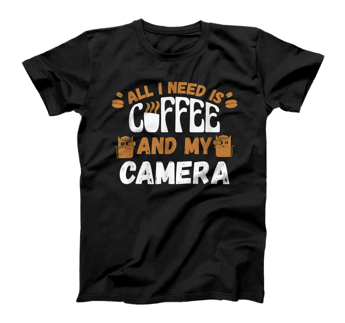 All I Need is Coffee and My Camera Photographer summer T-Shirt, Women T-Shirt