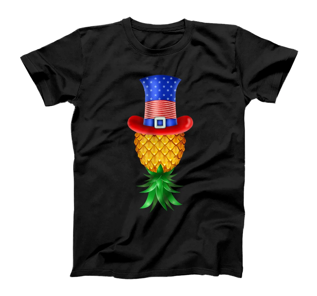 Personalized Swinger Upside Down Pineapple Uncle Sam Hat 4th of July T-Shirt, Women T-Shirt