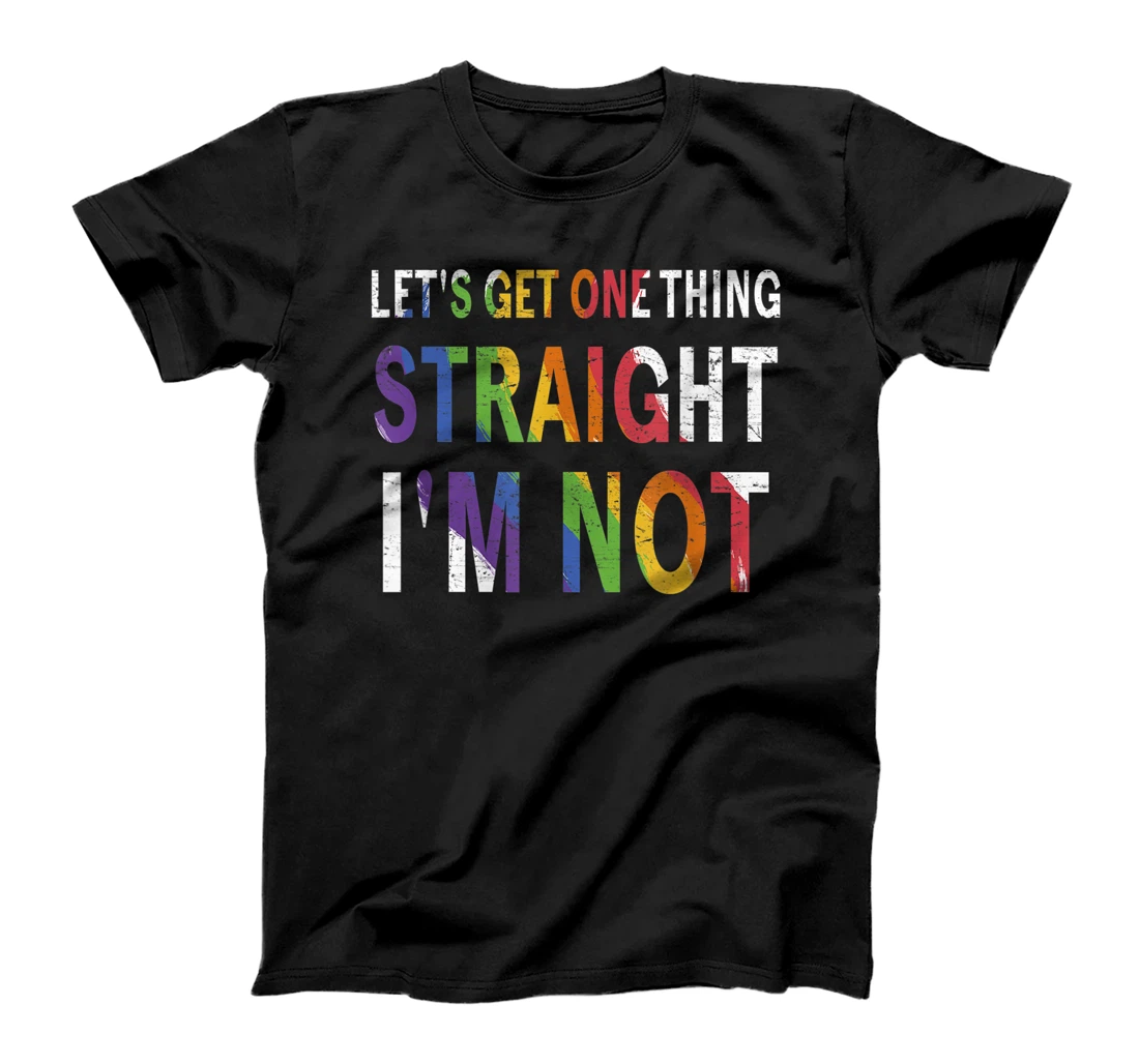 Personalized LGBTQ+ Love Equality Bi Let's get one thing straight I'm not T-Shirt, Women T-Shirt
