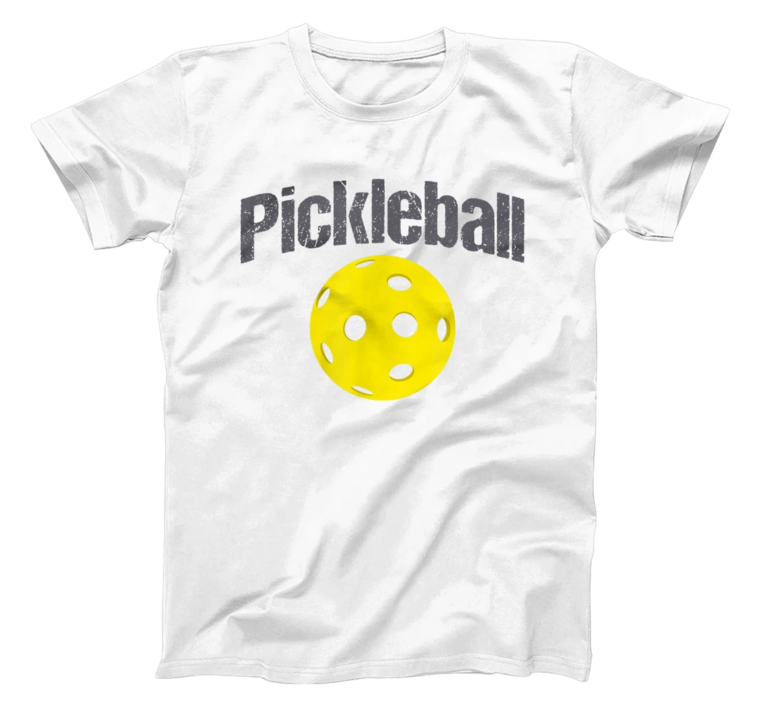 Personalized Mens Guys Vintage Distressed Pickleball Players Pickleballer T-Shirt