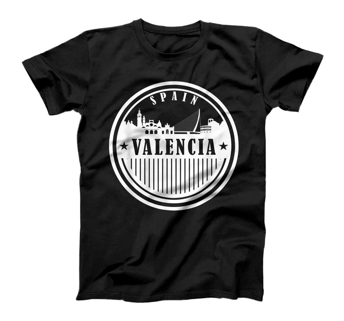 Personalized Valencia, Spain Skyline (Vintage White) T-Shirt, Women T-Shirt