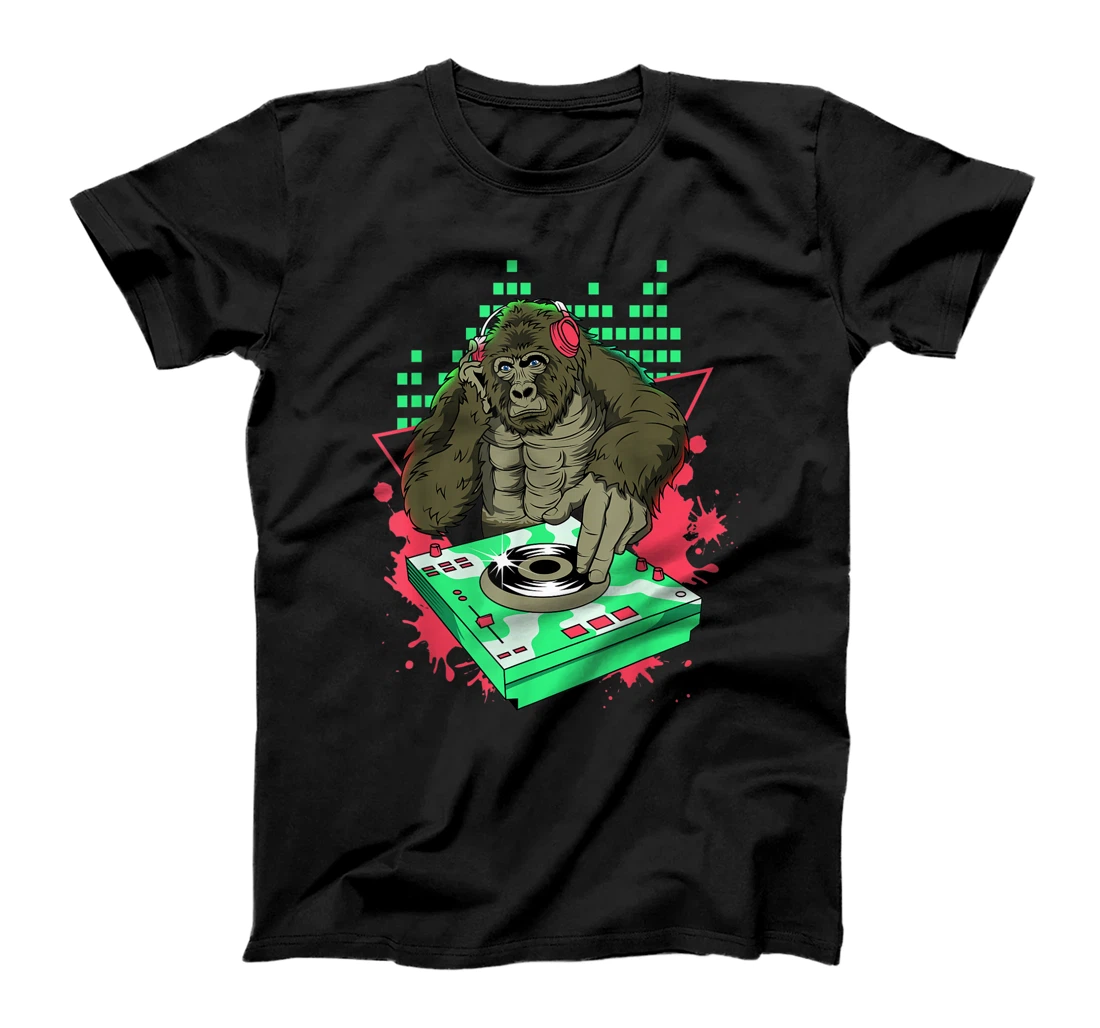 Personalized Gorilla Dj Inspired Gorilla House Music Related Monkey DJ De T-Shirt, Kid T-Shirt and Women T-Shirt