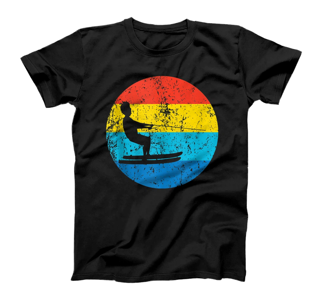 Waterskiing Vintage Waterskier Retro 1970's Style Circle T-Shirt, Women T-Shirt