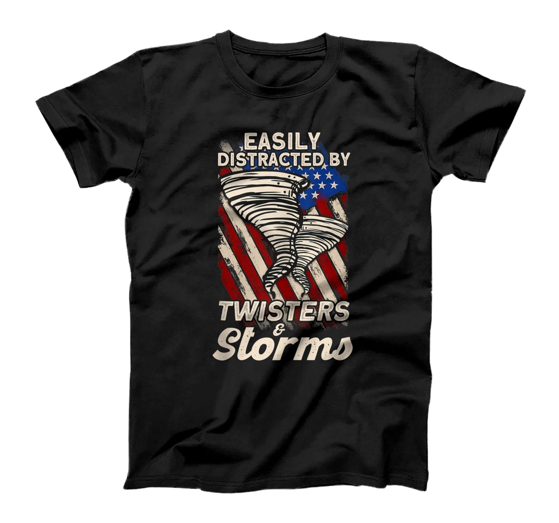 Easily Distracted By Twisters & Storms Storm Hunter Tornado T-Shirt, Women T-Shirt