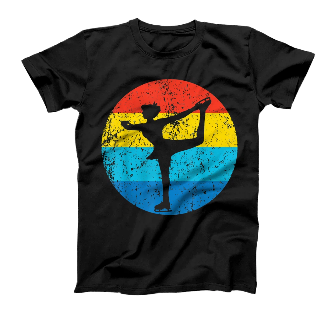 Figure Skater Figure Skating Retro 1970's Style Circle T-Shirt, Kid T-Shirt and Women T-Shirt