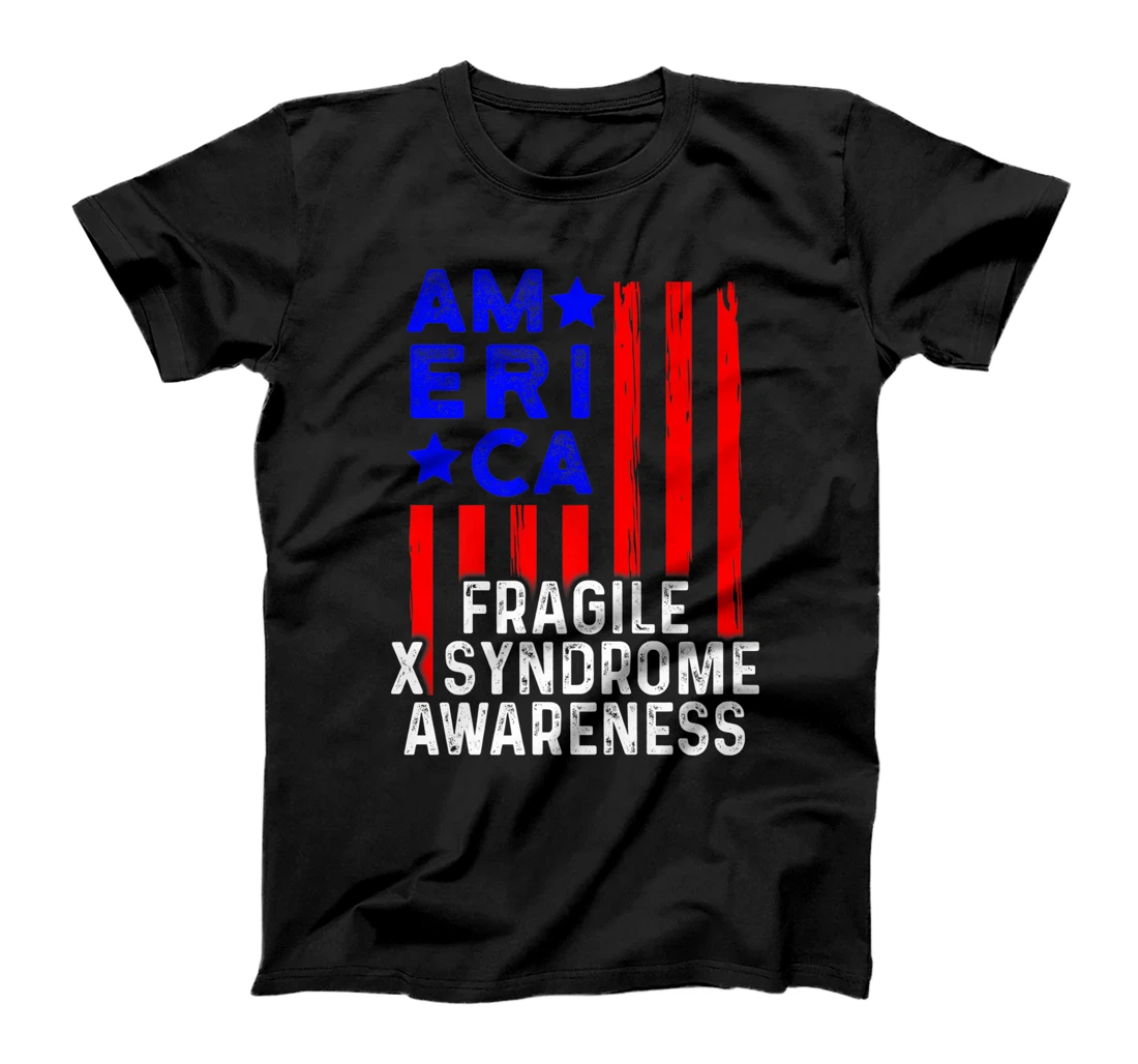 Fragile X Syndrome Survivor America Warrior T-Shirt, Women T-Shirt