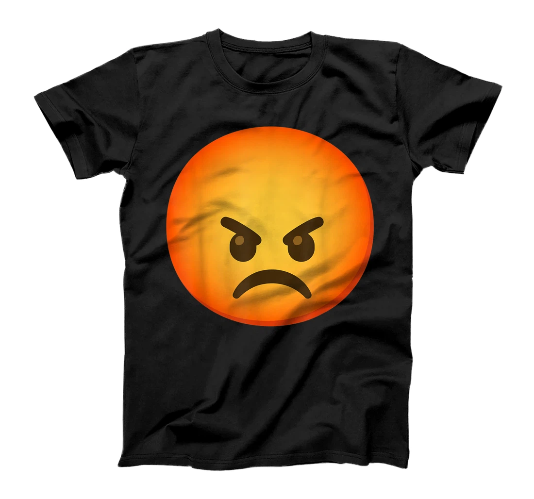 Emoji Pouting Face Red Angry Face Gift T-Shirt, Kid T-Shirt and Women T-Shirt