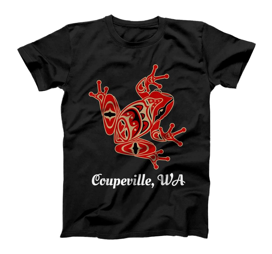 Coupeville, WA Red Black Frog Native American Pacific NW T-Shirt, Kid T-Shirt and Women T-Shirt